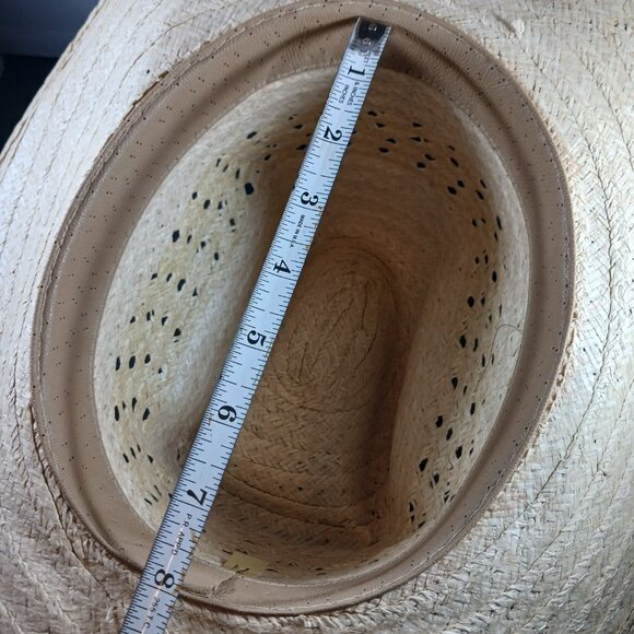 Vintage Western Straw Cowboy Hat 7 1/4 - Picture 8 of 9